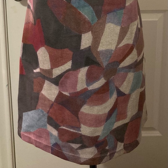 Anthropologie Uncle Frank Women Small Geometric Patchwork Midi Shift NWT - Picture 4 of 6